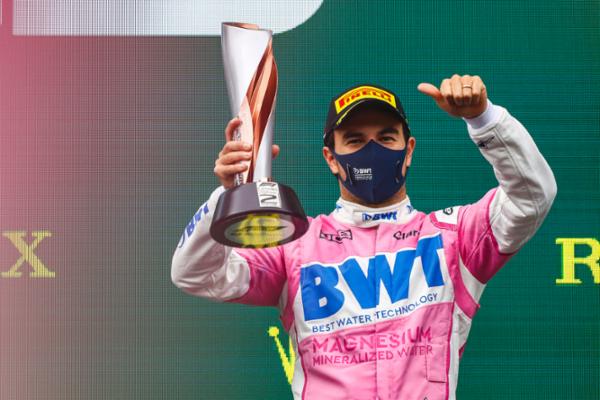 Podio de Sergio P&eacute;rez en el Gran Premio de Turqu&iacute;a con un 2&ordm; sitio; Lance Stroll, noveno