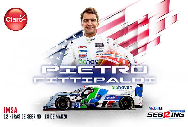 Desperfecto mec&aacute;nico deja fuera a Pietro Fittipaldi de las 12 Horas de Sebring