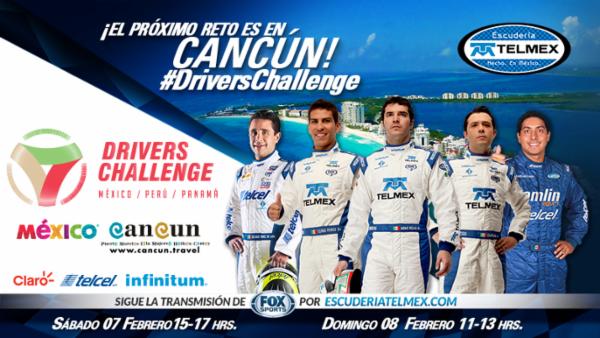 Pilotos Claro-Telmex-Telcel-Infinitum por el primer Drivers Challenge en Canc&uacute;n