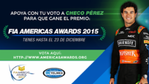 Apoya a Checo P&eacute;rez en los FIA  Americas Awards